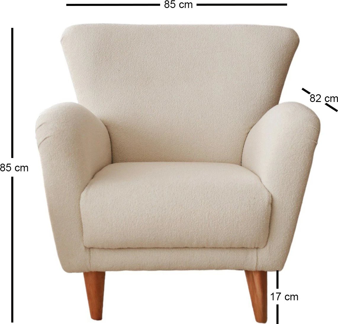 Karrige wing Atelier del Sofa, Teddy e bardhë