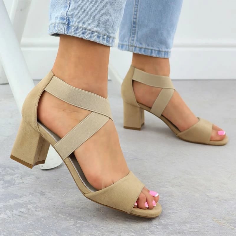 Sandale me take Filippo DS6920, bezhë