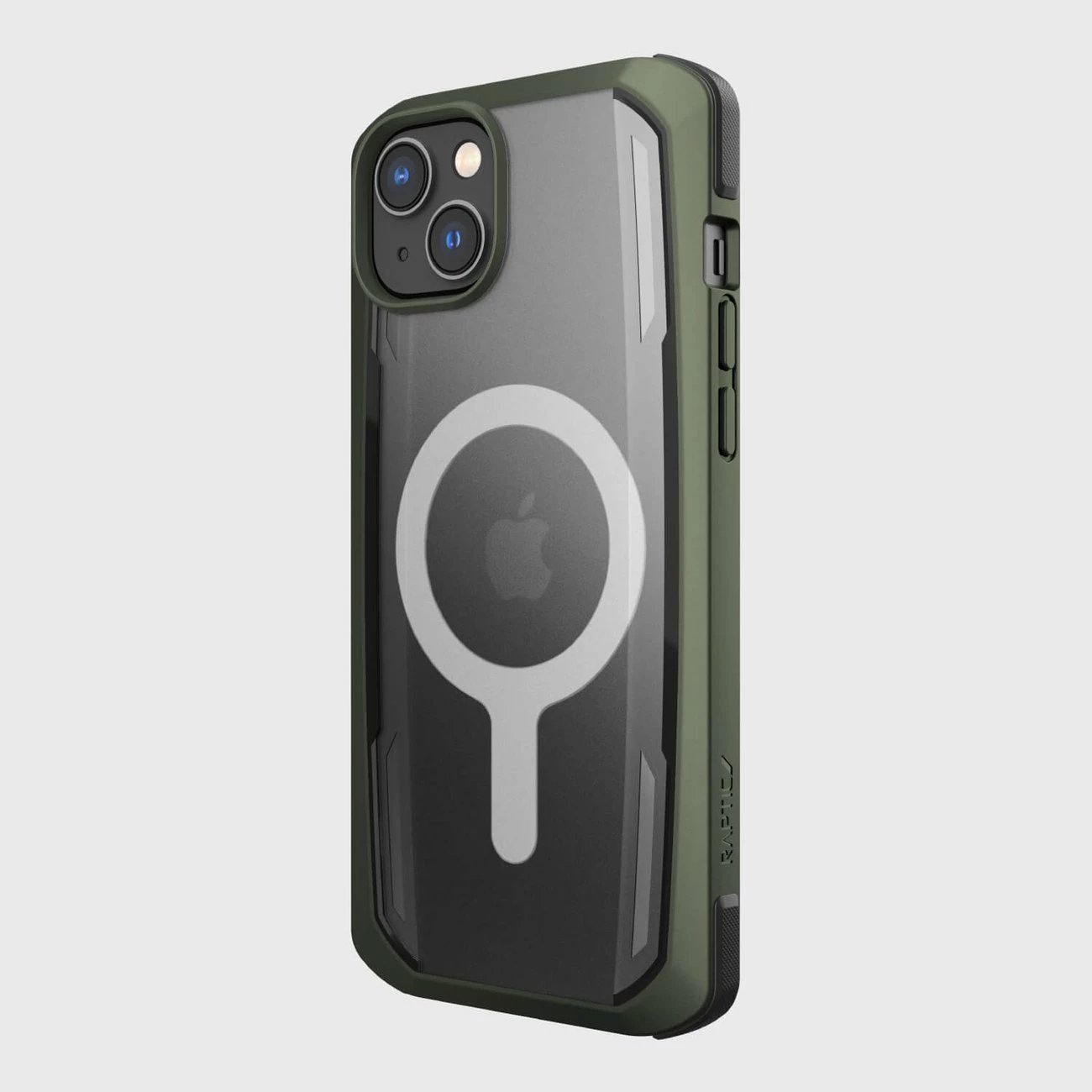 Mbështjellës Raptic X-Doria Secure Case për iPhone 14 Plus me MagSafe, i gjelbër
