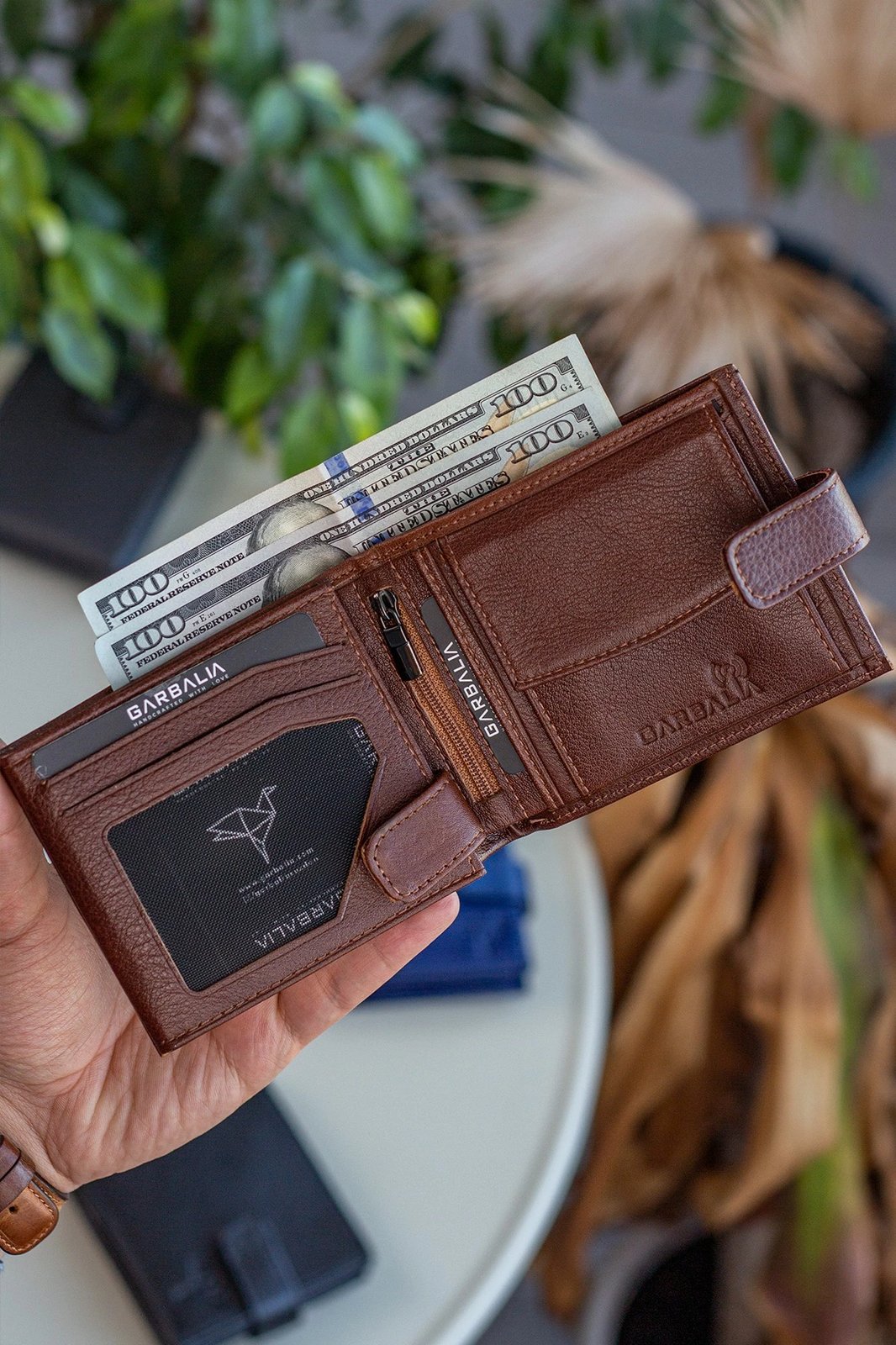 Portofol për burra, lëkurë natyrale, ngjyrë tan, Zoozie Bags Chelsea