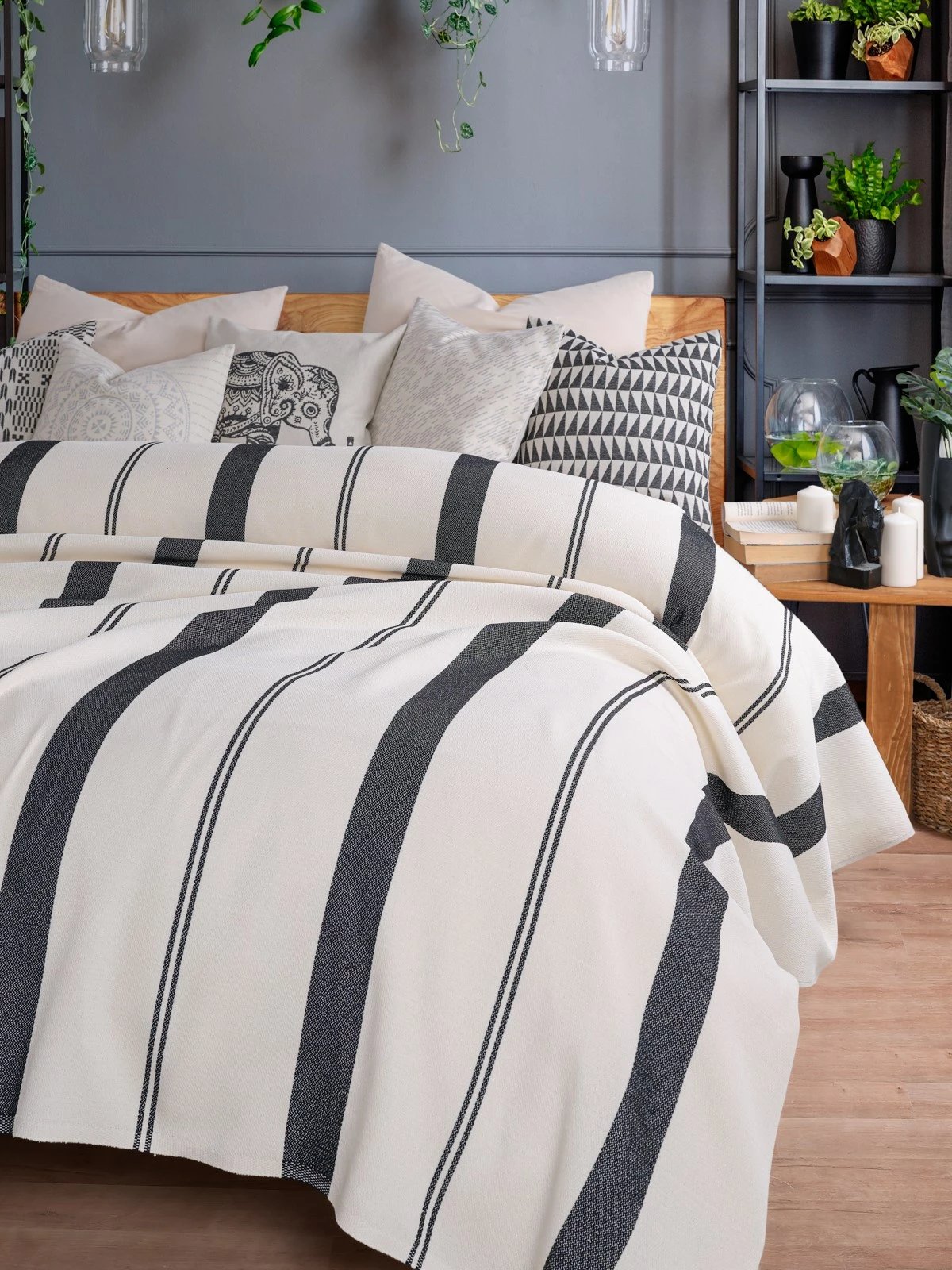 Batanije Double Pique Lizbon, ngjyrë antracit