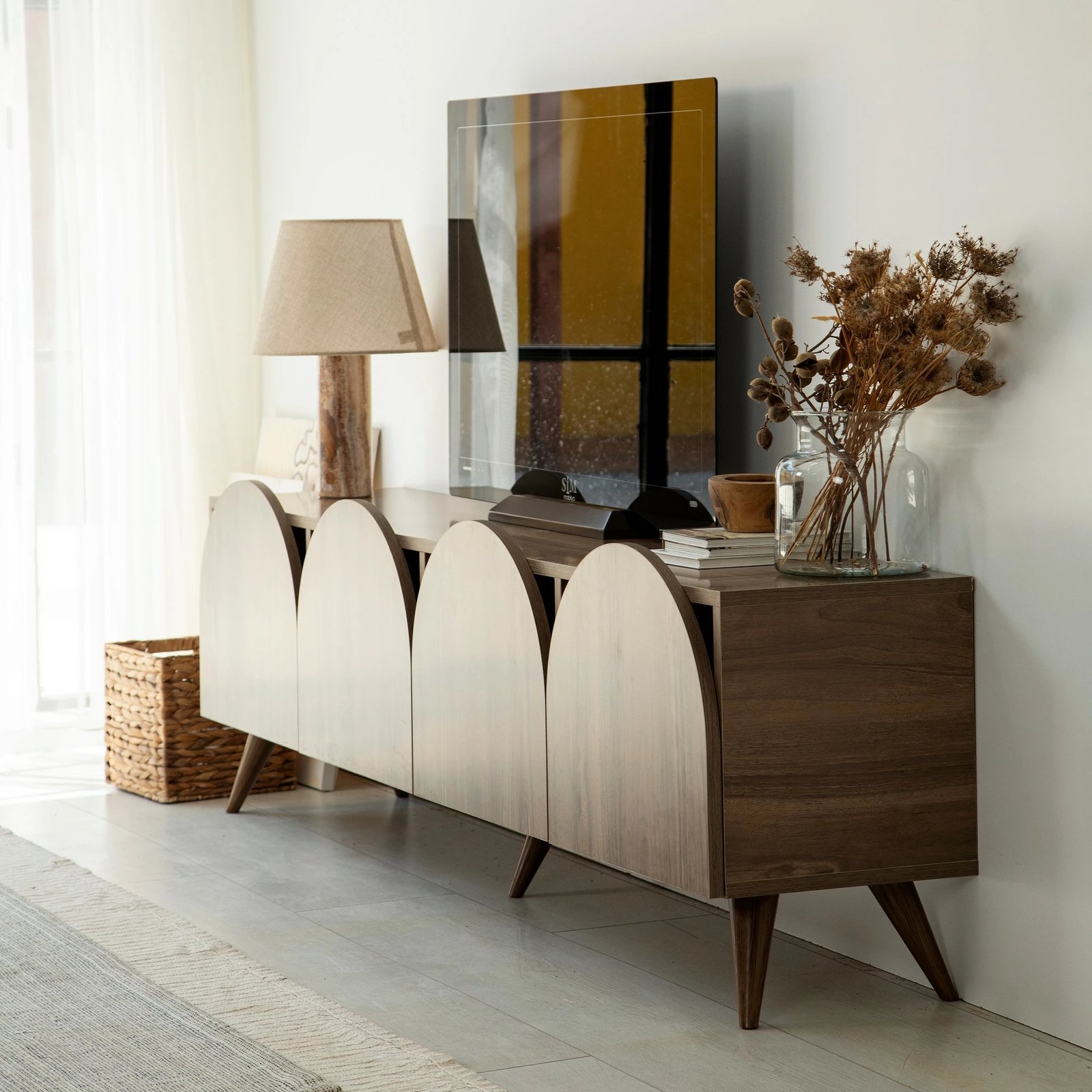 Komodë TV Hanah Home, Mesta, ngjyrë arre, v2