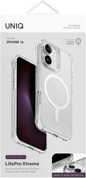 Mbështjellës, UNIQ LifePro Xtreme Magclick, për iPhone 16, kompatibil me MagSafe, transparent