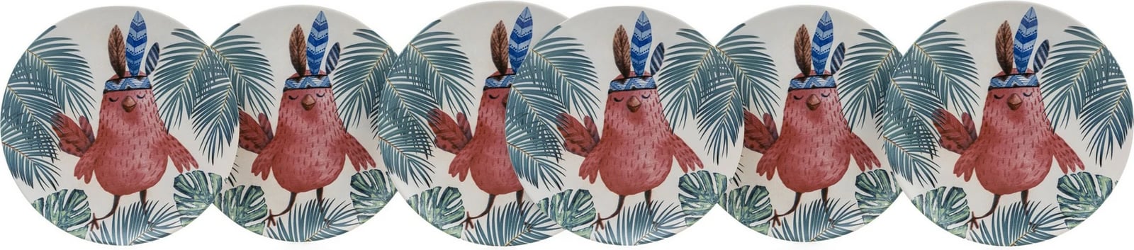 Set pjatash ëmbëlsirash qeramike, shumëngjyrëshe, 6 copë, Hermia Concept, ST025006F021AD05J000ACO100