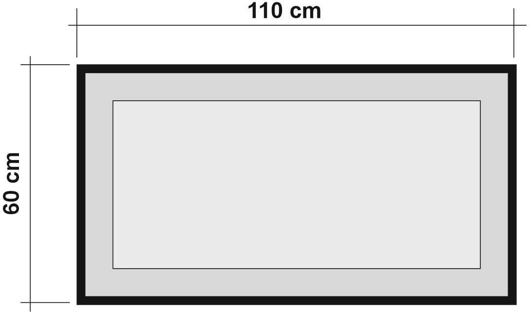 Pasqyrë dekorative nga panel druri, Quantum Idea 110, ngjyrë Atlantic Pine dhe e zezë