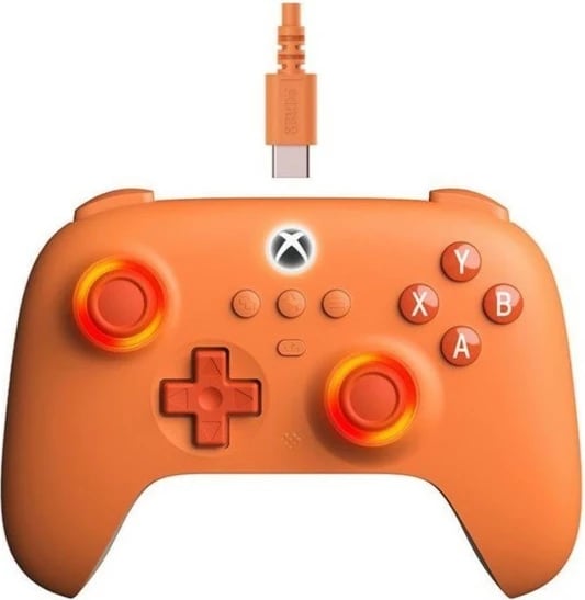 Gamepad 8BitDo Ultimate C RET00458, me kabllo, për Xbox One/Series X|S dhe PC, Portokalli