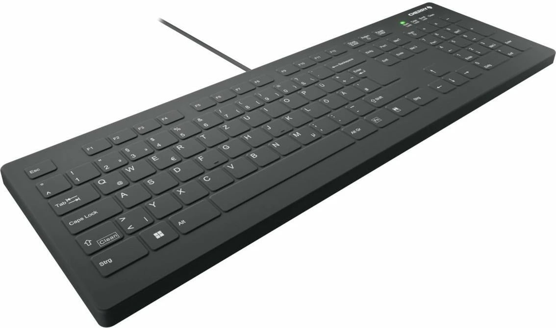 Tastierë mjekësore Cherry AK-C8112, Full-size, Wired, USB, IP68, e zezë, e bardhë