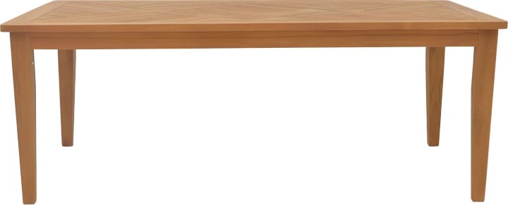 Tavolinë me karrige, 7 pjesë, Banou-Mady, dru teak, ngjyrë natyrale, 200x100x75cm