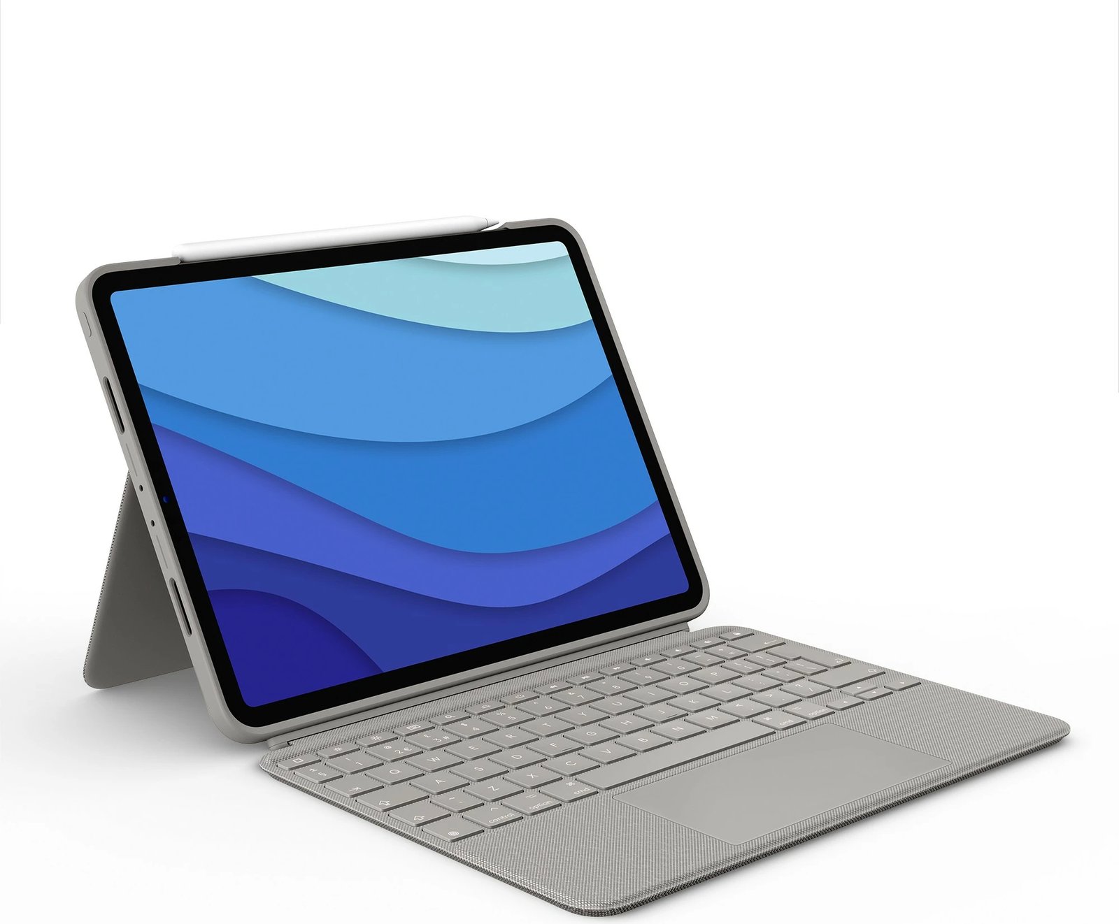 Mbështjellës tastierë Logitech Combo Touch, iPad Pro 11-inch, gjermanisht, ngjyrë rërë