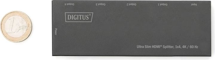 Splitter HDMI Digitus DS-45323 Ultra Slim 1x4, 4K 60Hz, 3D, HDR, HDCP 2.2, i zi