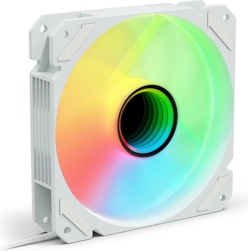 Ventilator kasë SHARKOON SHARK Mirror RGB PWM 120mm i bardhë