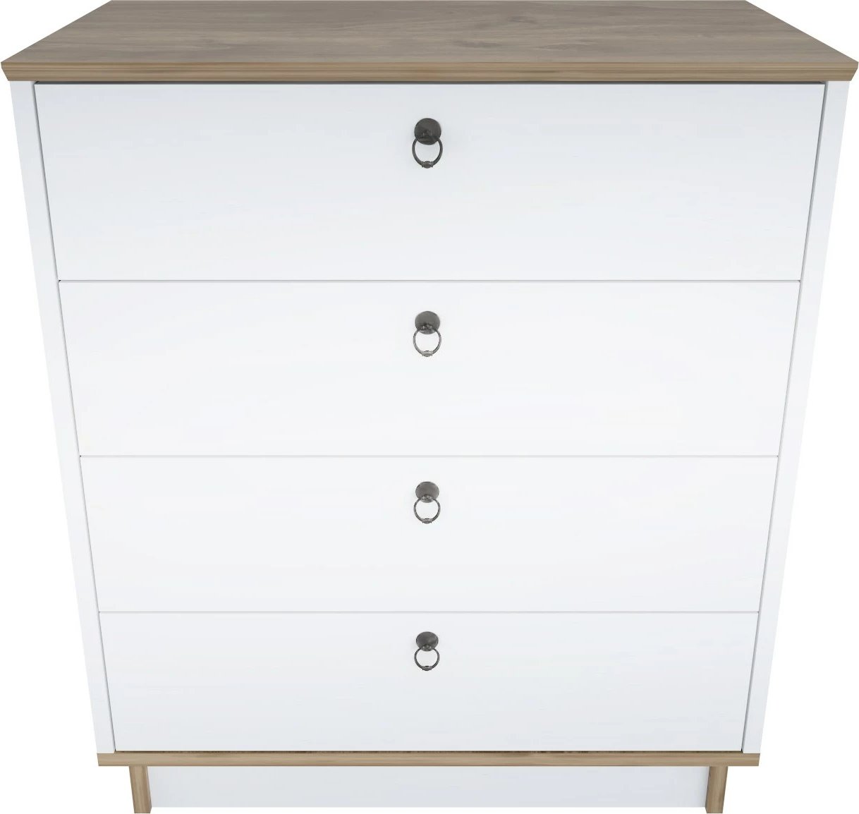 Komodë Skye Decor, ngjyrë e bardhë dhe arre, Sahra