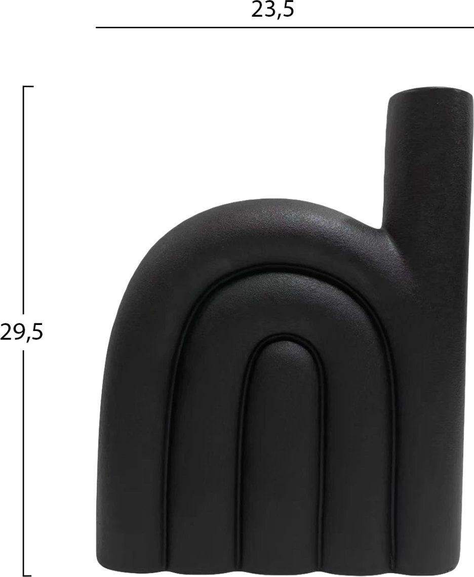 Dekor tavoline prej qeramike, ngjyrë e zezë mat, FH4639.02, 23.5x5.5x29.5 cm Dekor tavoline prej qeramike, ngjyrë e zezë mat, FH4639.02, 23.5x5.5x29.5 cm