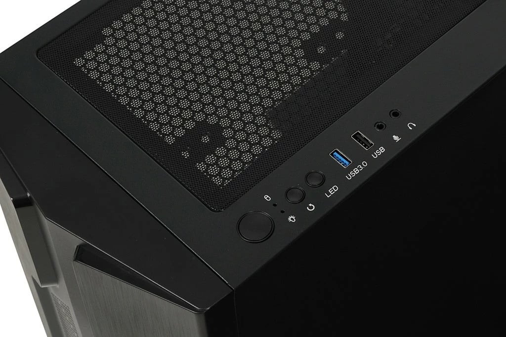 Kasë iBOX Cetus OCT 908, Midi Tower, ATX/Mini-ATX, xham i temperuar, LED, e zezë