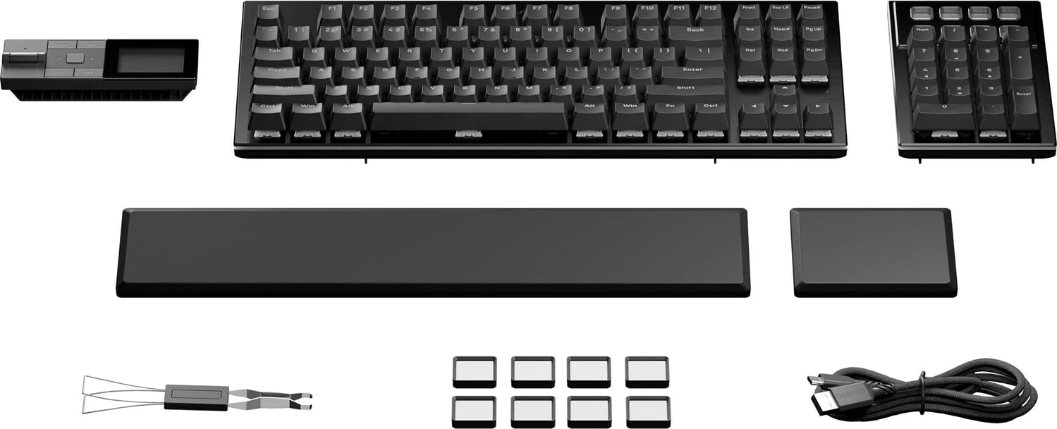 Tastierë mekanike gaming be quiet! Dark Mount Silent Linear, USB Type-C, RGB LED, Full-size, QWERTY US, e zezë