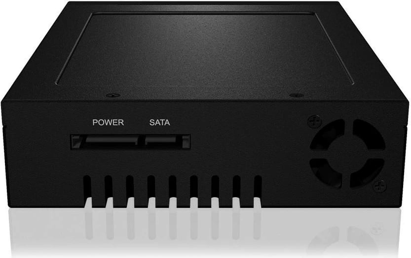 Kasë IcyBox IB-148SSK-B për hard disqe 2.5"/3.5", metal, e zezë