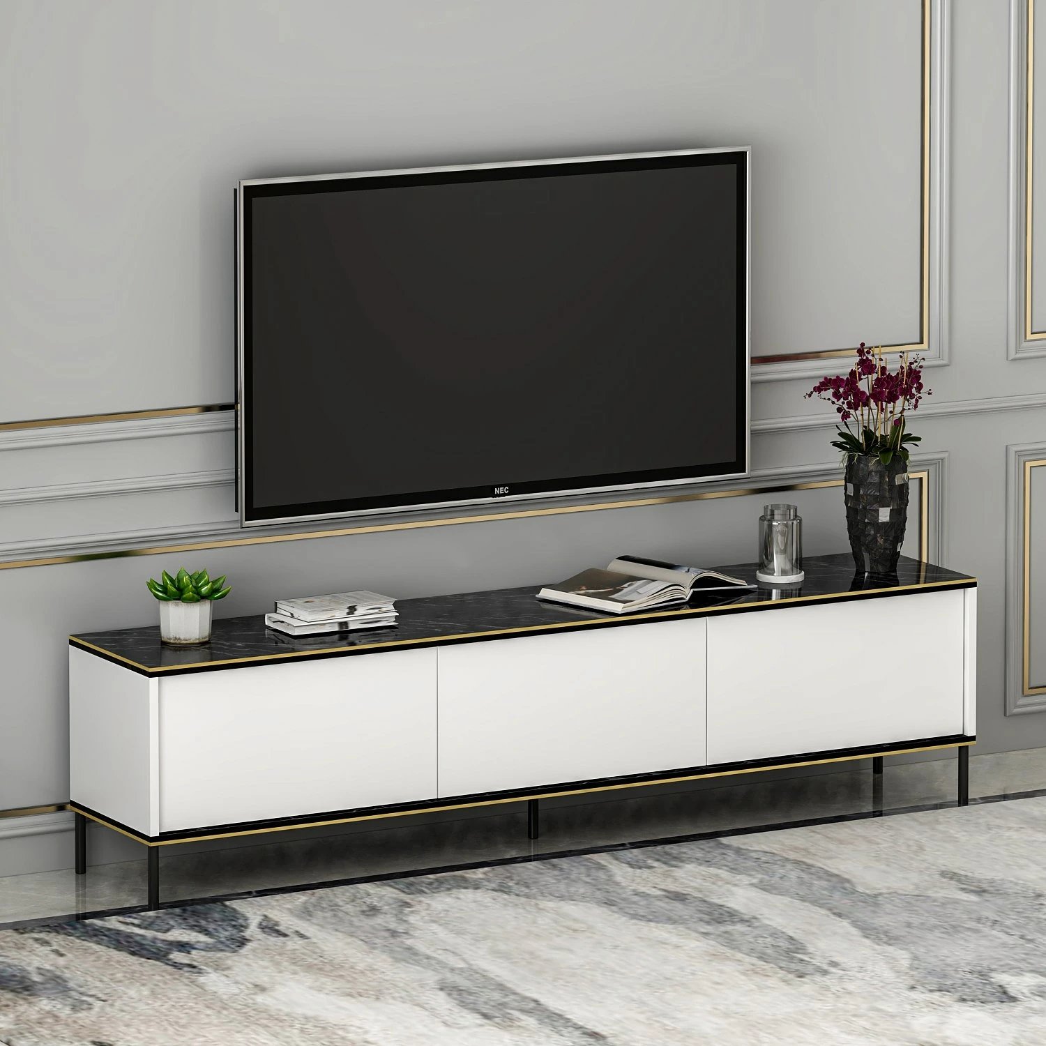 Komodë TV Hanah Home, Imaj - e bardhë