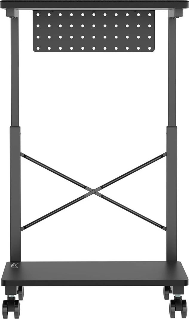 Karrocë për kasë kompjuteri Maclean RS430, me rrota, e zezë