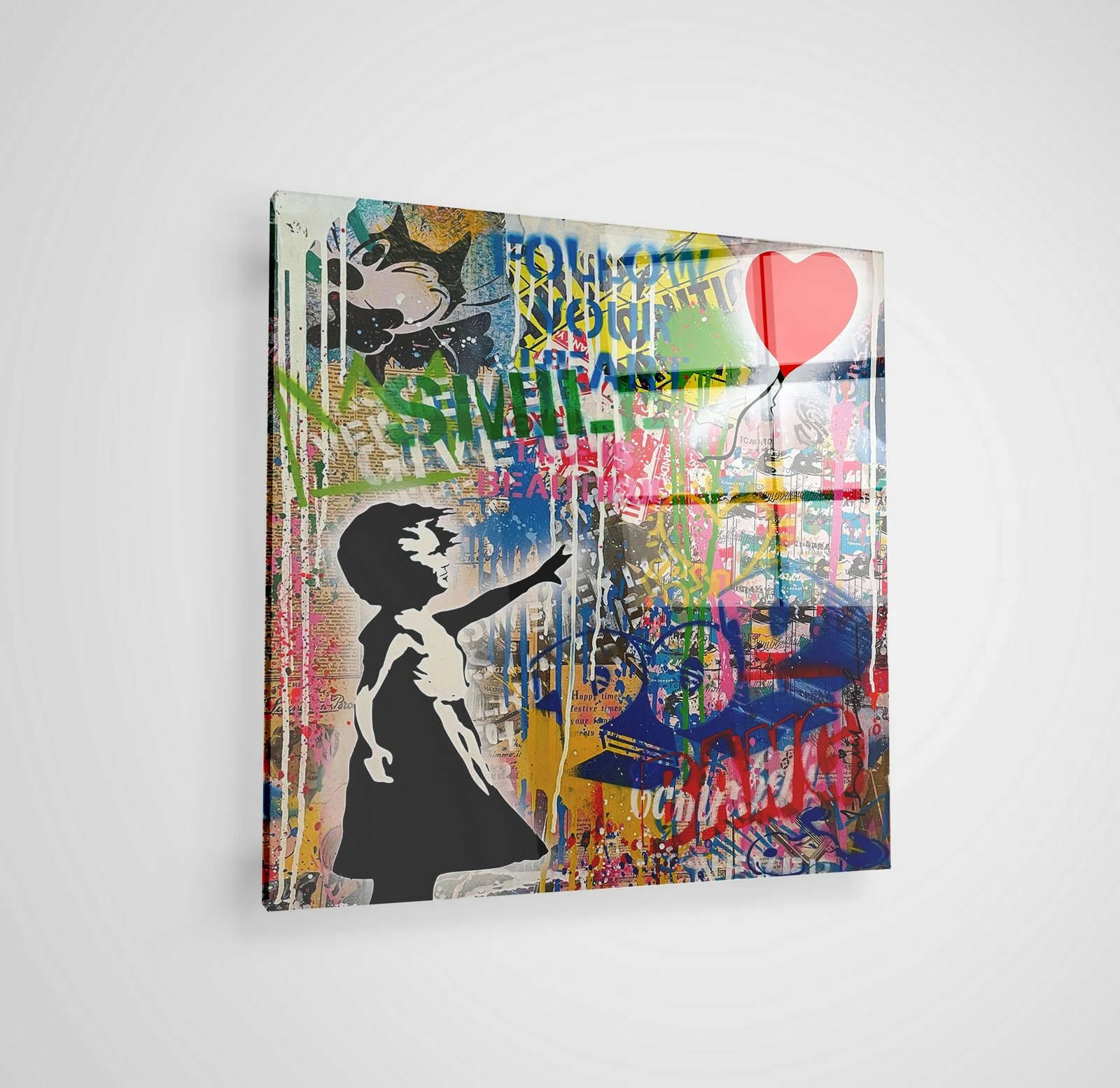 Pikturë dekorative prej xhami të temperuar, shumëngjyrëshe, CAM4124_5050