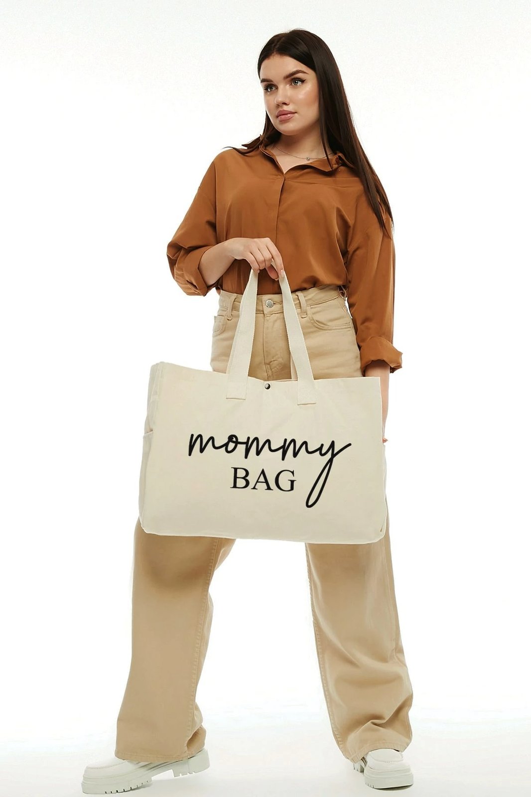 Çantë tote Zoozie Bags, krem, 2204