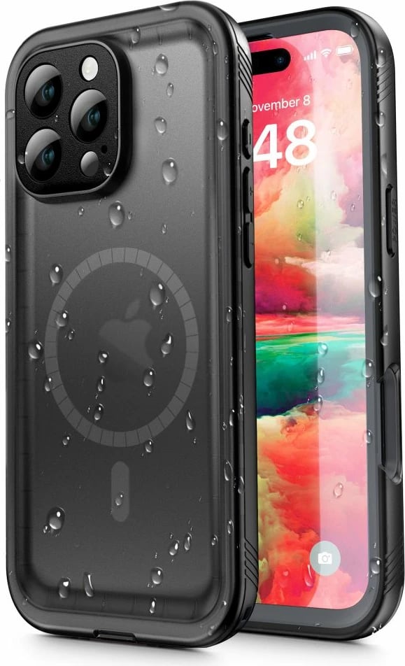 Mbështjellës Tech-Protect ShellBox MagSafe IP68 për iPhone 16 Pro, i zi