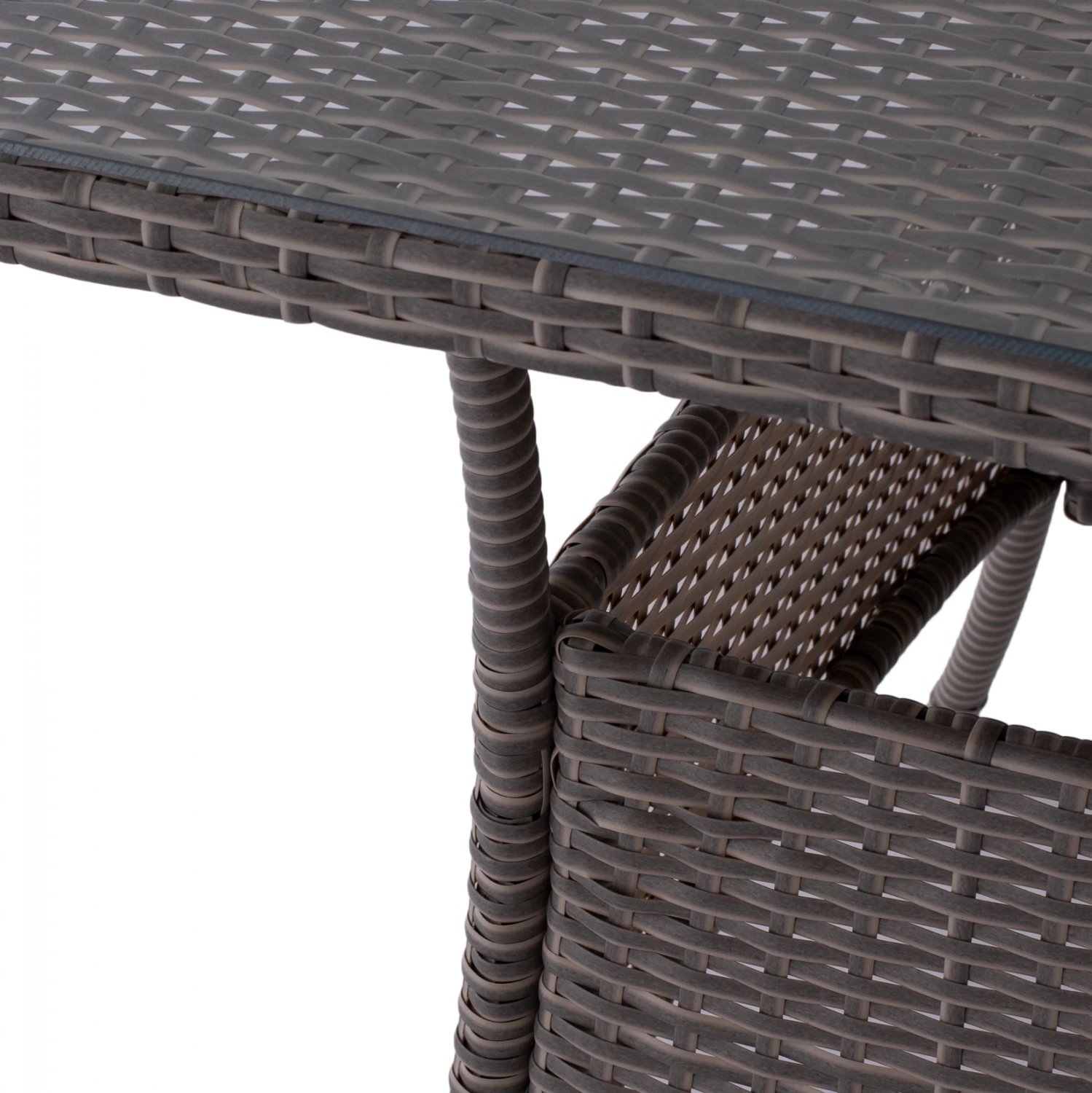 Tavolinë metalike Military rattan gri FH5141.31 120x70x75 cm