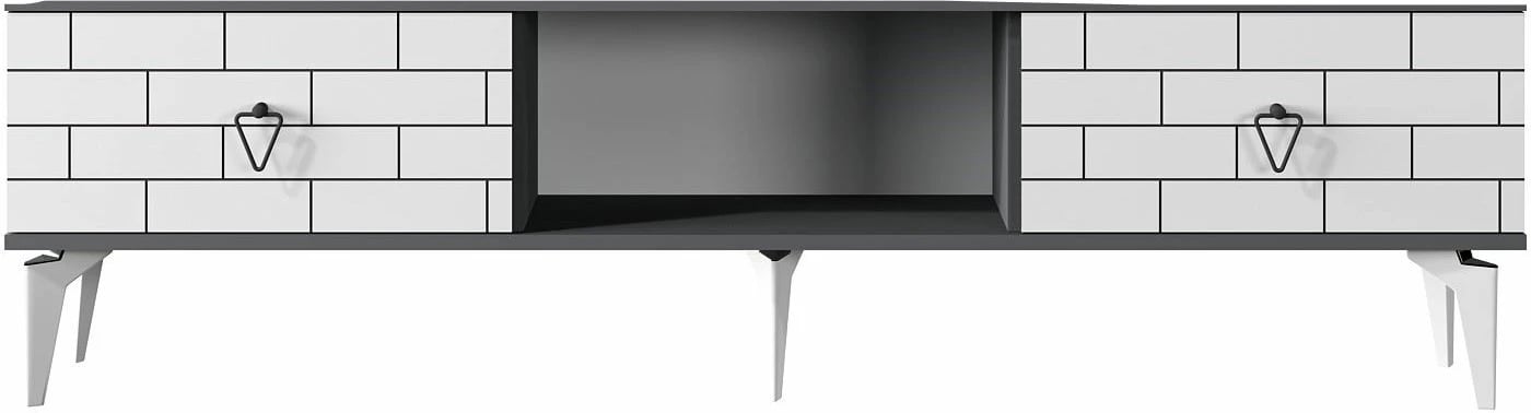 Komodë TV Skye Decor, ngjyrë antracit dhe e bardhë, Varna