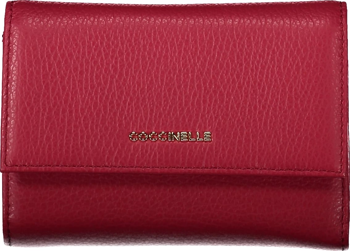 Portofol për femra COCCINELLE Metallic Soft, i kuq