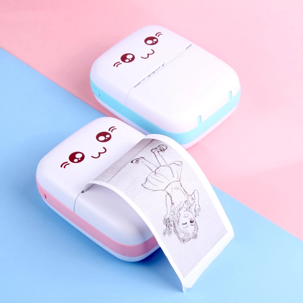 Printer termik mini Hurtel HURC9, Bluetooth, 1000mAh, Kaltër