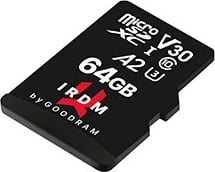 Kartë memorie microSD GOODRAM IRDM 64GB me adapter SD