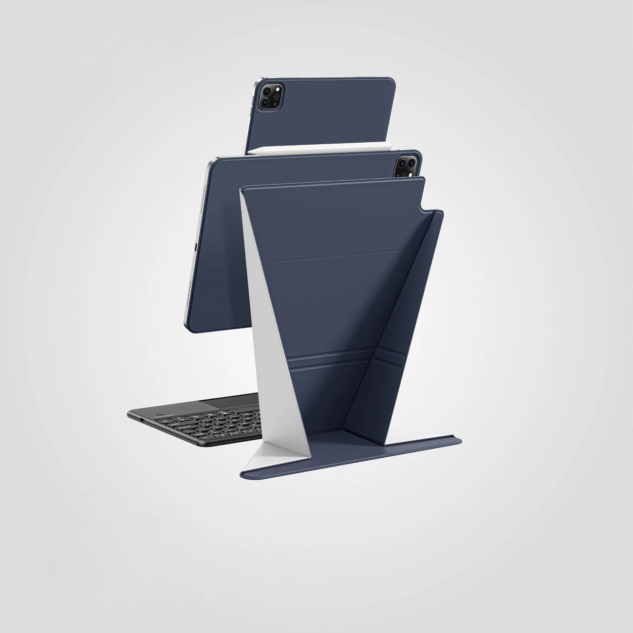 Mbështjellës tablet AmazingThing Matte Pro Mag Folio me qëndrim, magnetik, për iPad Air 11" (2025 M3), blu