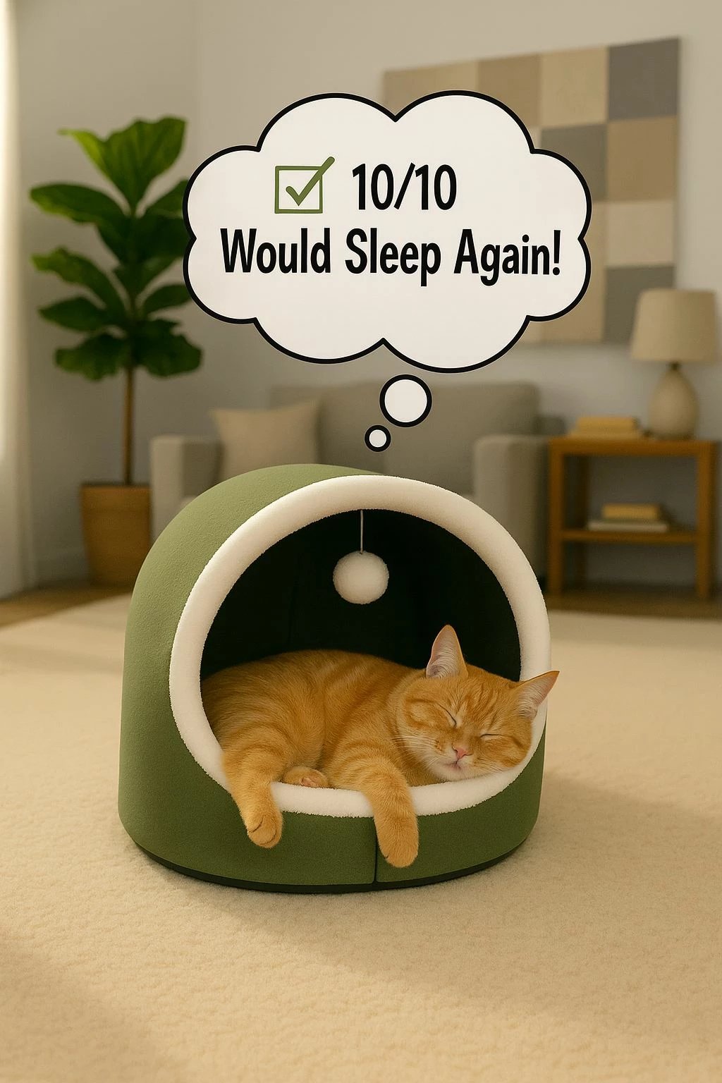 Shtrat për mace, Alaska STD, ngjyrë e gjelbër