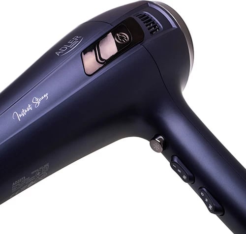 Tharëse flokësh, Adler AD 2273, 2400W, kordoni i tërheqshëm, 2 shpejtësi 3 temperatura, me difuzer dhe koncentrator, vjollcë e errët