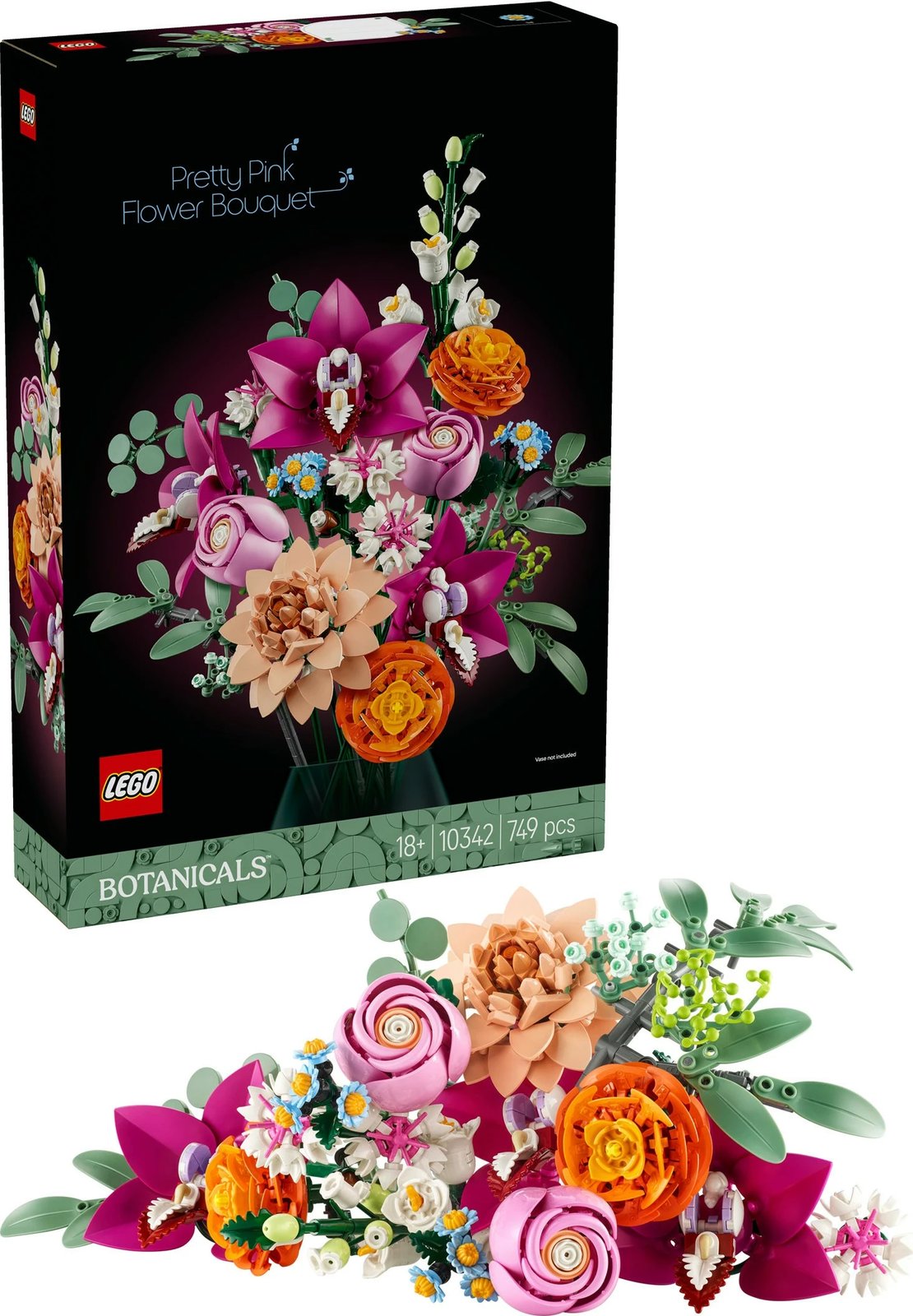 Set ndërtimi LEGO Botanicals Schöner Rosafarbener Blumenstrauß 10342, shumëngjyrësh Set ndërtimi LEGO Botanicals Schöner Rosafarbener Blumenstrauß 10342, shumëngjyrësh