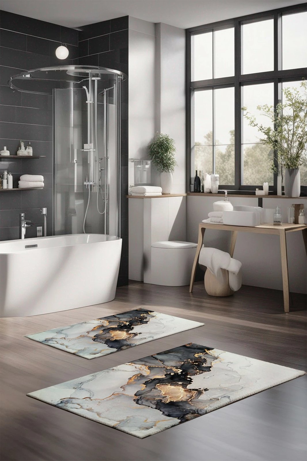 Set tapetash për banjo, shumëngjyrëshe, Mijolnir CT-5029, 2 copë