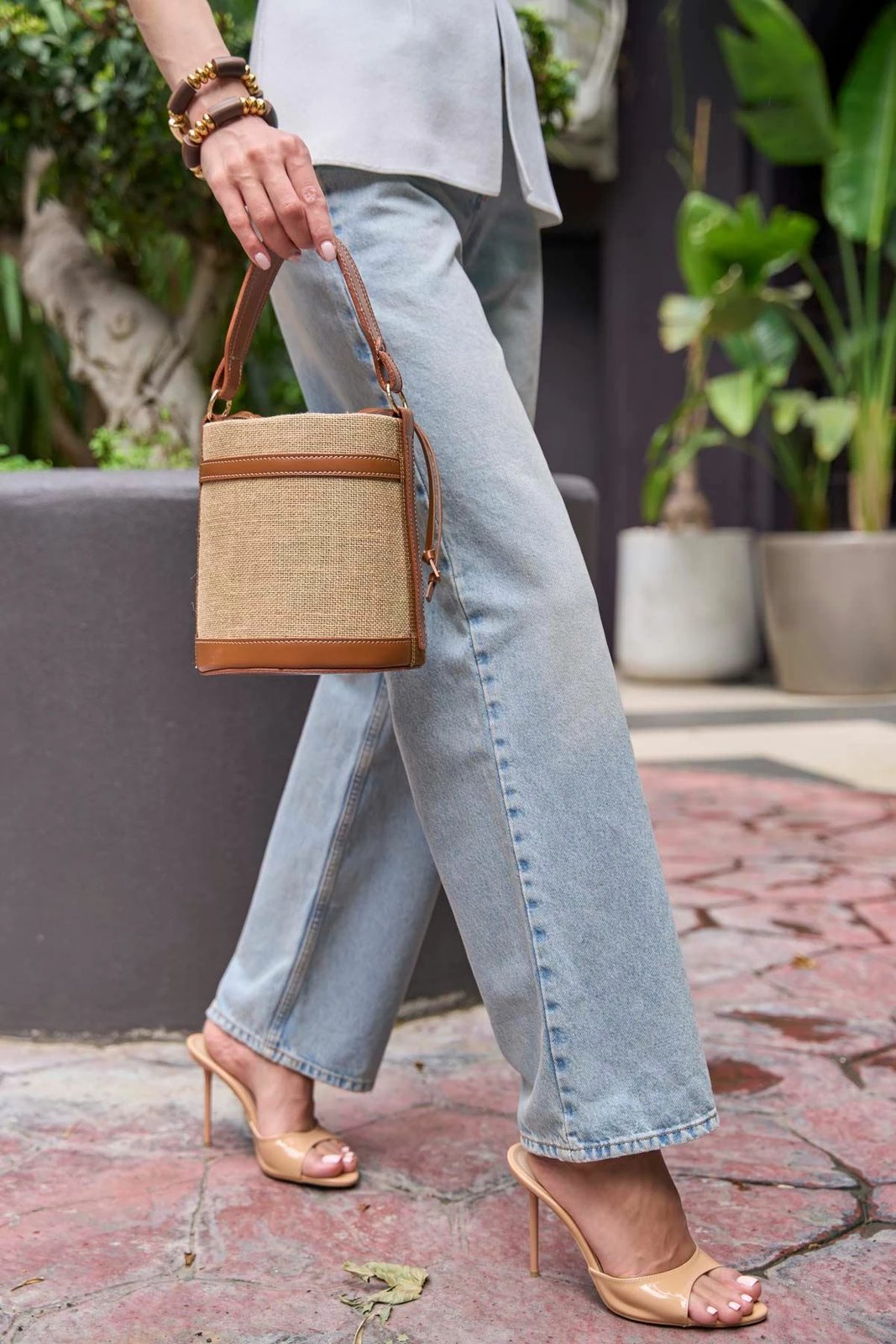 Çantë dore Zoozie Bags, MK1020225SAG10-01, ngjyrë tan dhe lisi