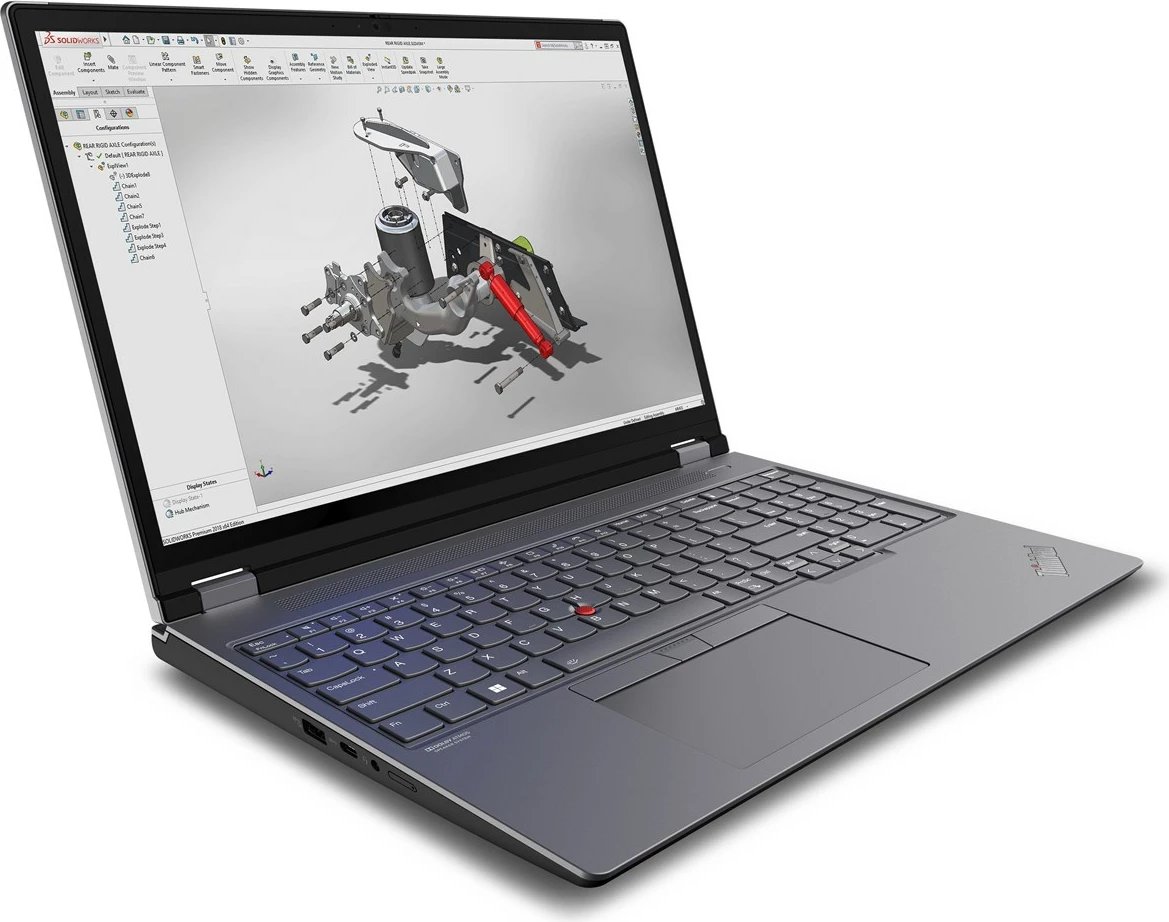 Laptop Lenovo ThinkPad P16 Gen 2, 16", Intel Core i7-14700HX, 64 GB RAM, 1 TB SSD, NVIDIA RTX 2000 Ada, Gri e zi