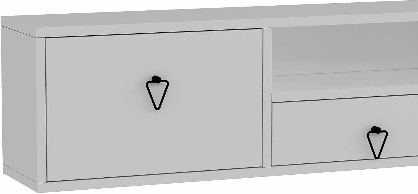 Komodë TV Skye Decor, e bardhë dhe e zezë, 1303-DROP-1