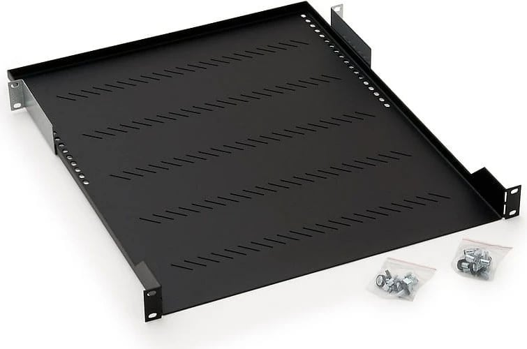 Raft për kasë rack 19" Triton RAC-UP-650-A1, 650 mm, i perforuar, 40 kg, Zi