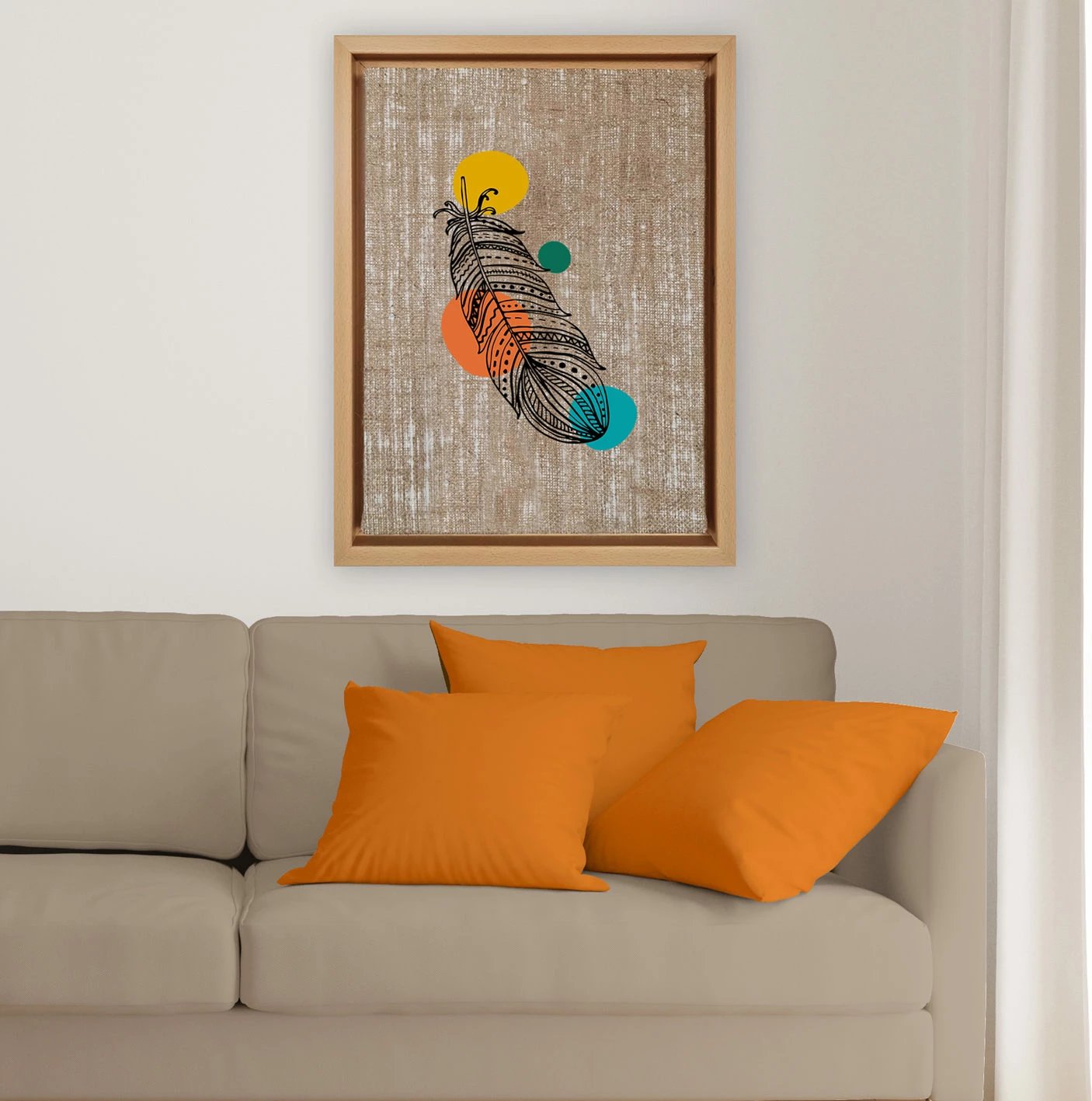 Pikturë dekorative në kanavacë Wallity, LNJ319568870862 - 6696, shumëngjyrëshe, 66x96cm