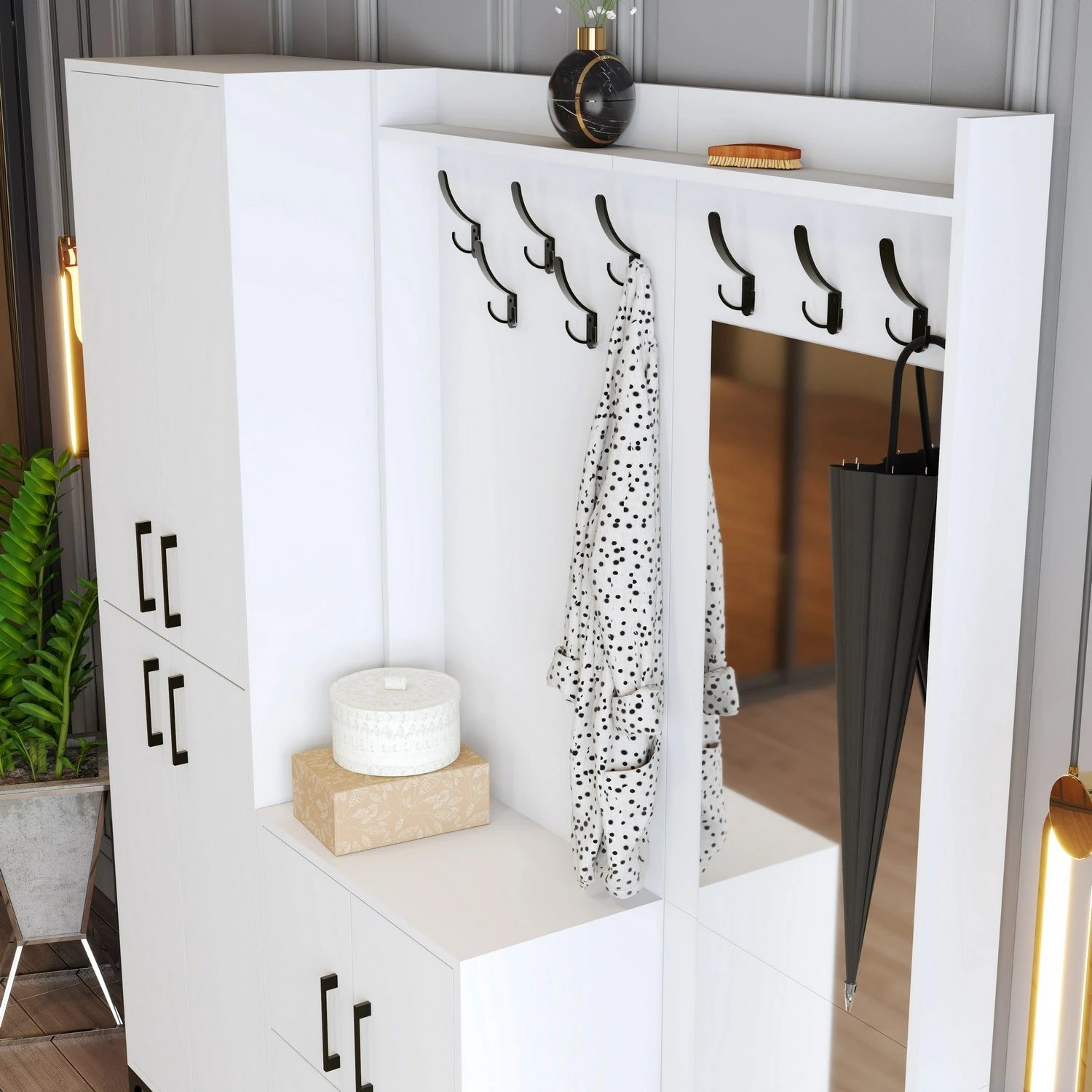 Stendë korridori Berlin ABC, e bardhë, Hanah Home