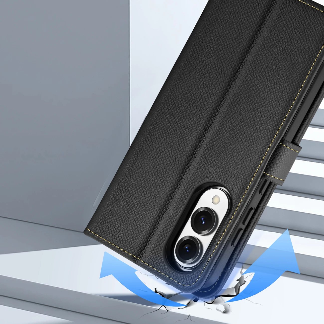 Mbështjellës Dux Ducis Lava për Samsung Galaxy S25 Edge, me MagSafe, i zi