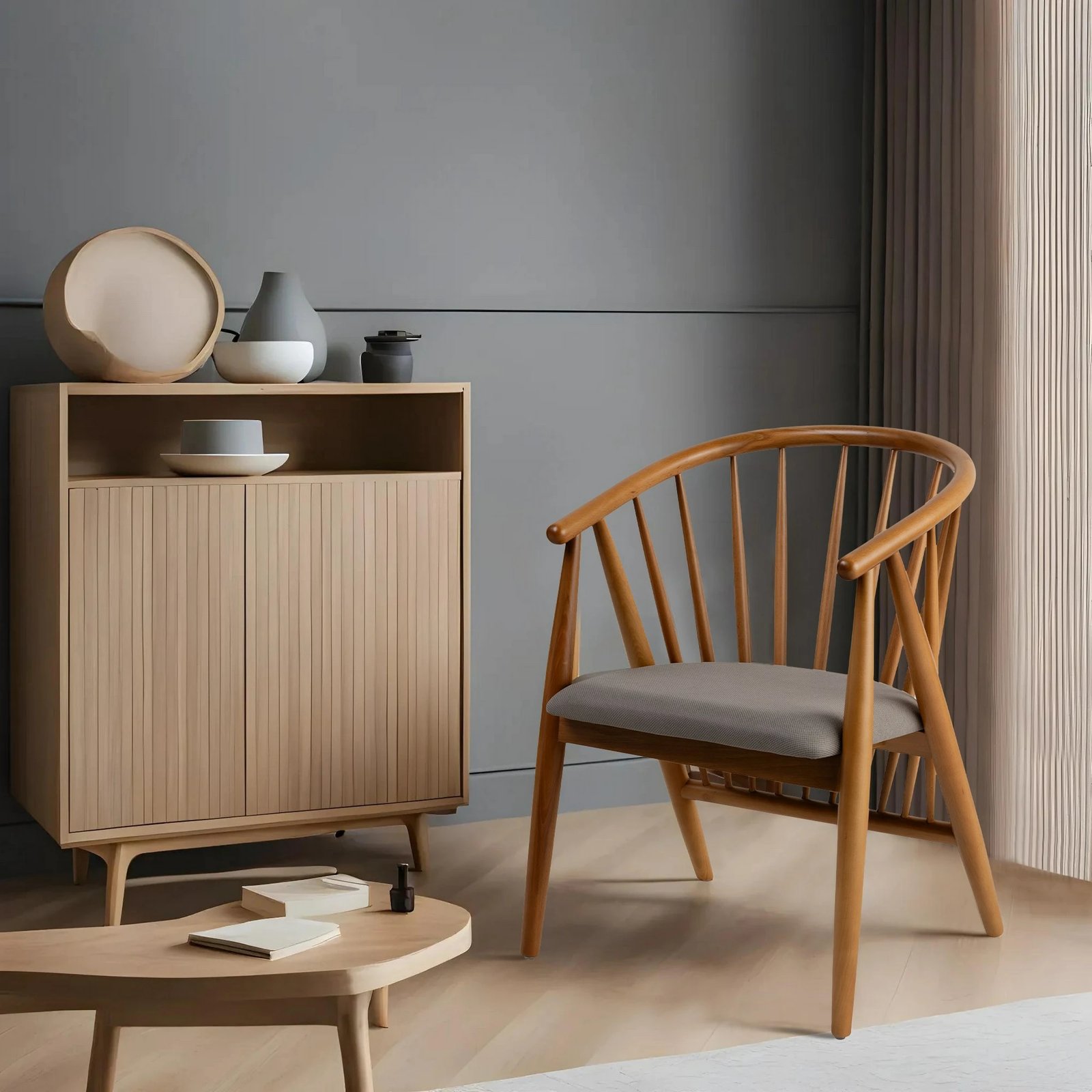 Karrige druri Nordure, ngjyrë lisi dhe gri, Doris