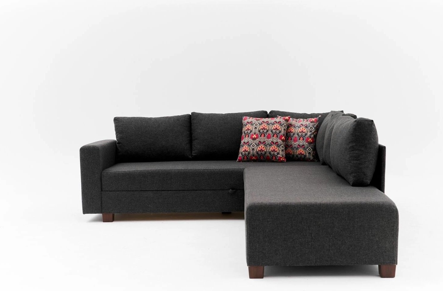 Kënd-sofë krevate Atelier del Sofa, këndi i djathtë, ngjyrë antracit