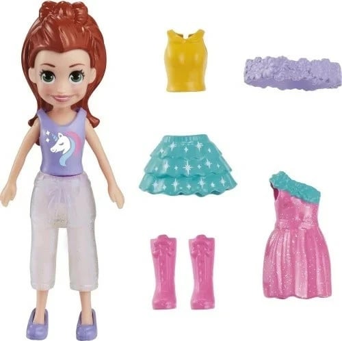 Set lodrash Polly Pocket Mattel HNF50/HKV82, me aksesorë, për vajza