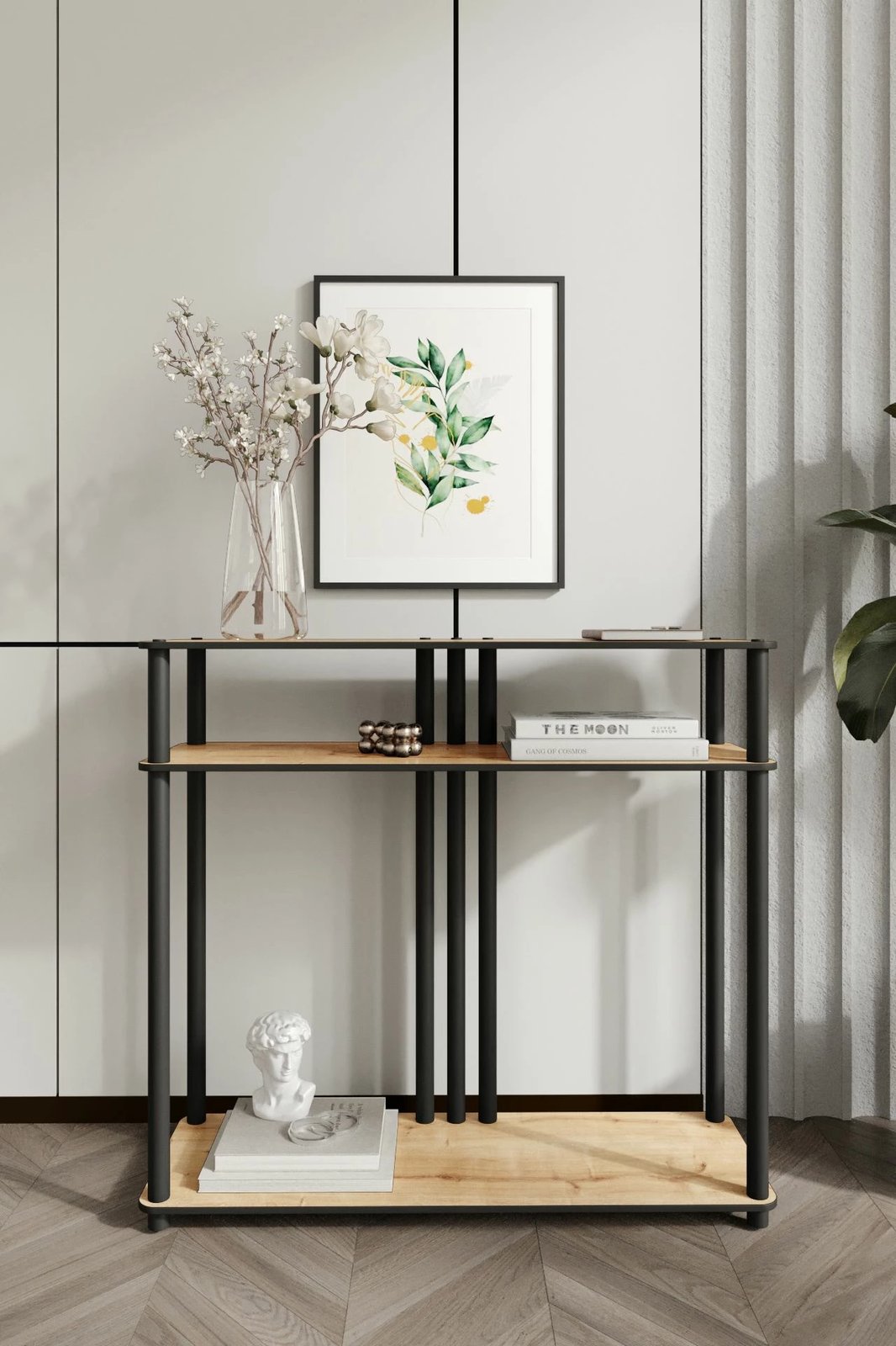 Komodë dekorative, ngjyrë lisi, Skye Decor, Garcia