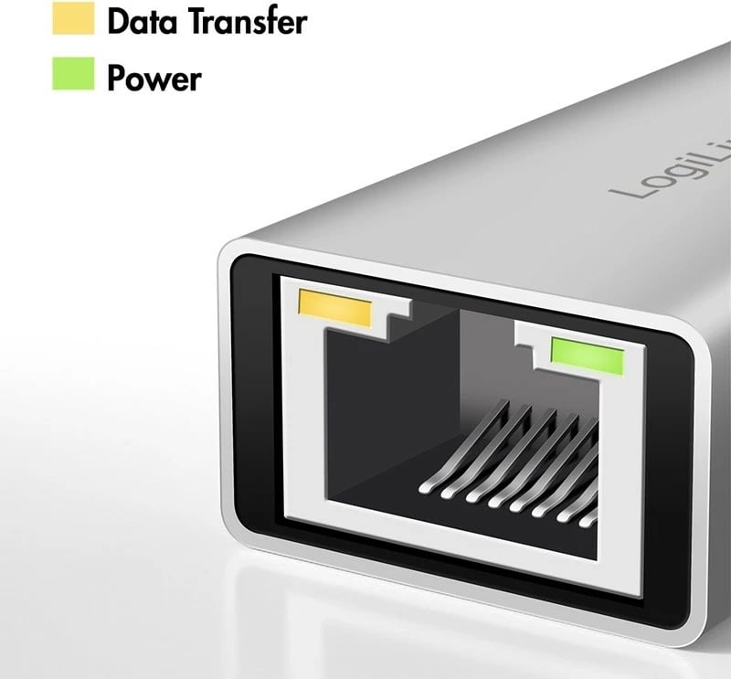 Adapter USB-A/USB-C për Ethernet 2.5G LogiLink UA0422, Gri