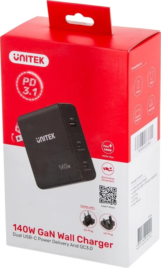 Mbushës për pajisje celulare UNITEK P1115A, i zi Mbushës për pajisje celulare UNITEK P1115A, i zi