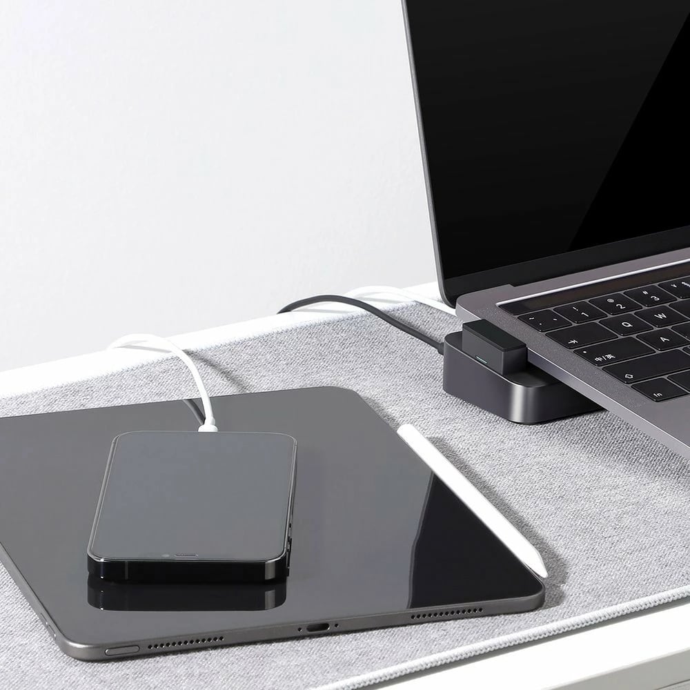 HUB multifunksional Joyroom S-H121, për MacBook Pro, 8 porta, Thunderbolt 3, Gri