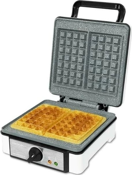 Aparat për waffle Cecotec Fun Gofrestone Double, 1200W, bardhë/turkuaz